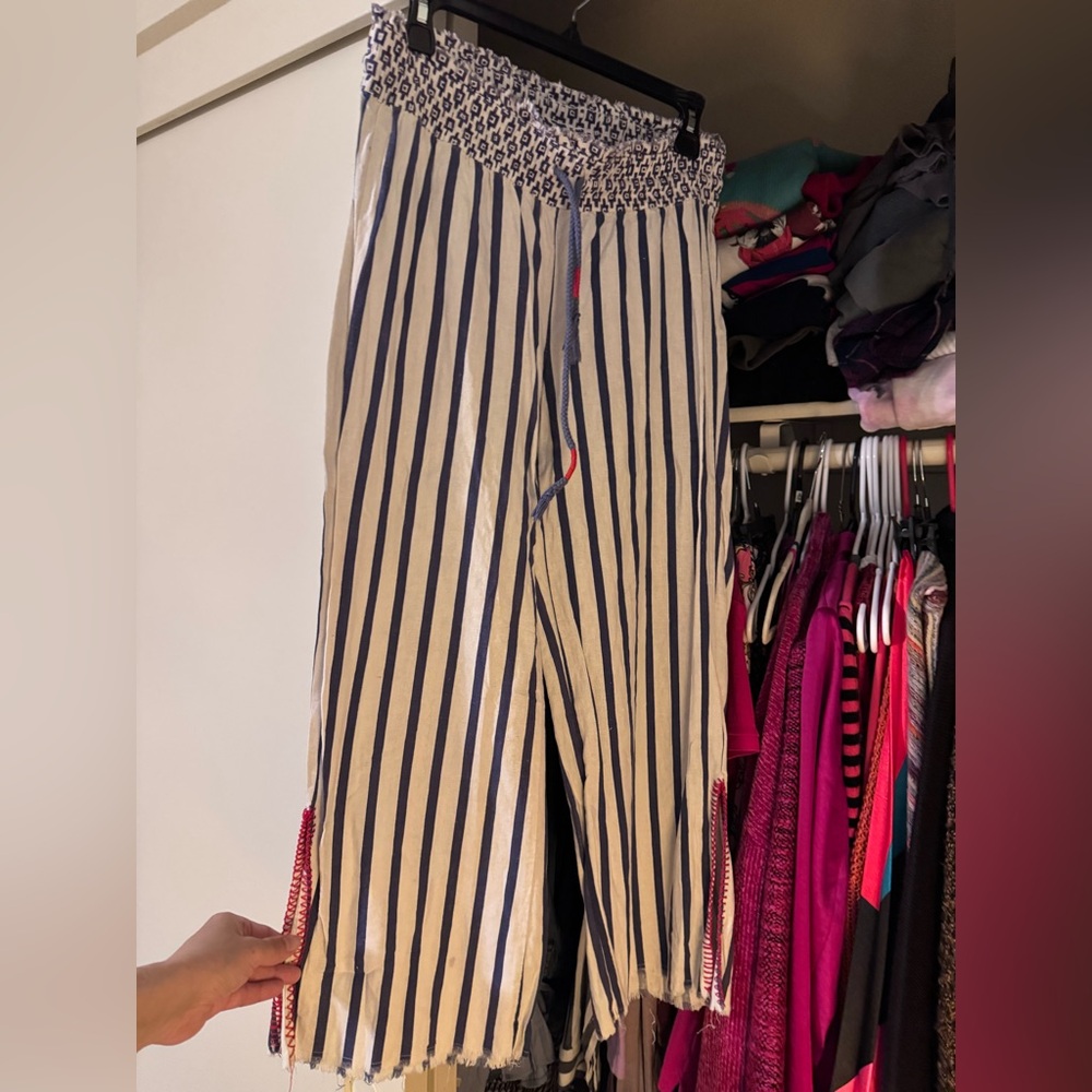 Indigo Rein Navy and White Striped Pants